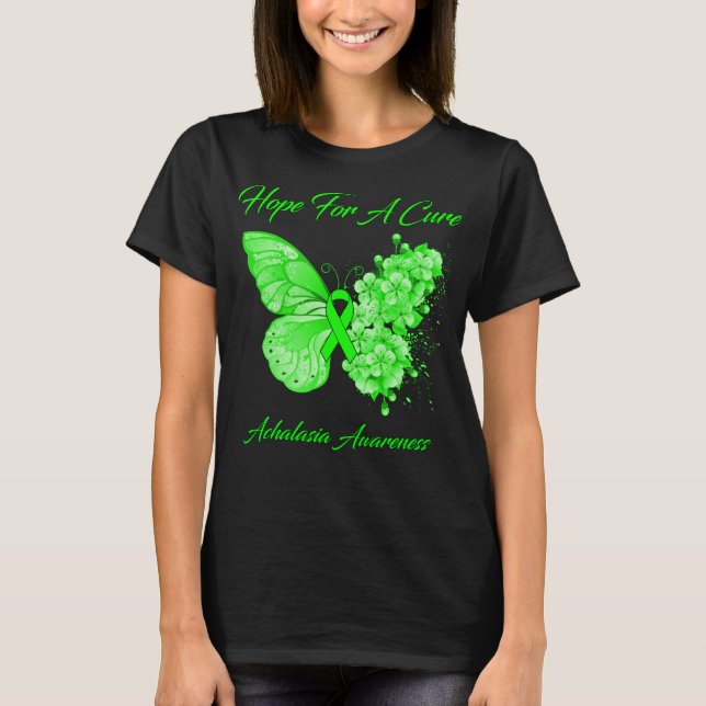 Butterfly Hope For A Cure Achalasia Awareness T-Shirt (Front)