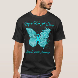 Butterfly Hope For A Cure Cervical Cancer Awarenes T-Shirt