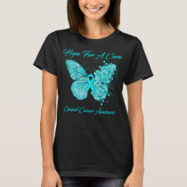 Butterfly Hope For A Cure Cervical Cancer T-Shirt