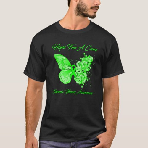 Butterfly Hope For A Cure Chronic Illness Awarenes T_Shirt