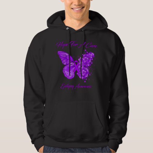 Butterfly Hope For A Cure Epilepsy Awareness  Hoodie