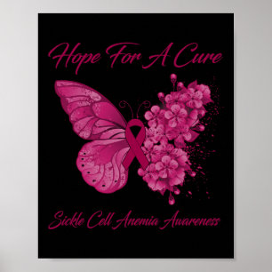 Butterfly Hope For A Cure Sickle Cell Anemia Aware Poster
