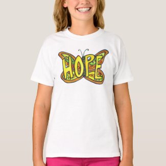 Butterfly Hope Word Art Inspirational Custom Shirt