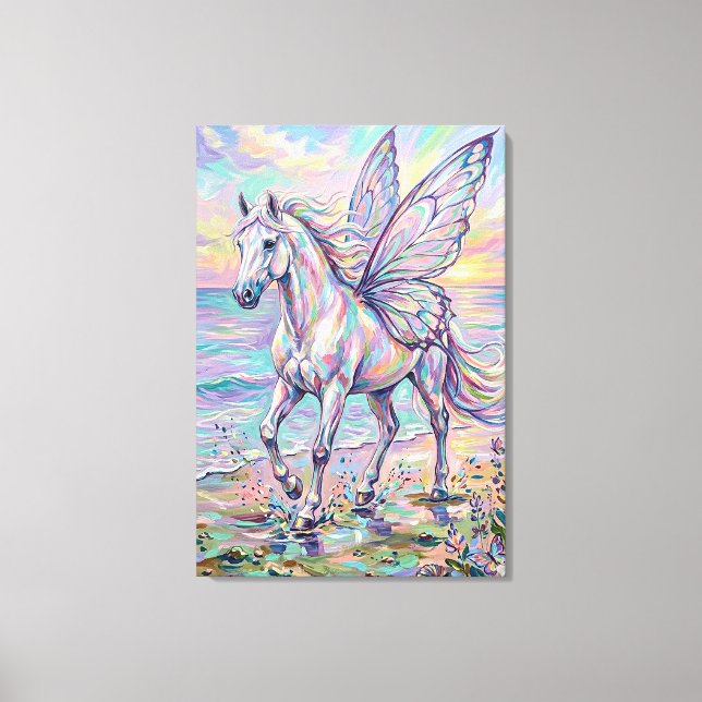  butterfly horse canvas print (Front)