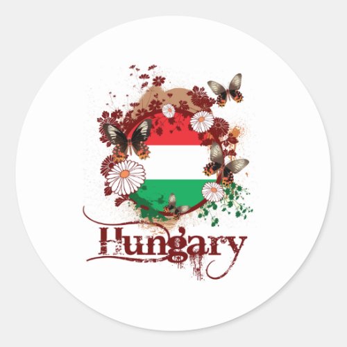 Butterfly Hungary Classic Round Sticker