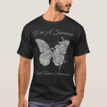 Butterfly I’m A Survivor Brain Tumor Awareness T-Shirt