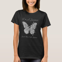Butterfly I’m A Survivor Charcot Marie Tooth Aware T-Shirt