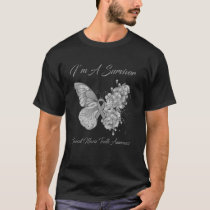 Butterfly I’m A Survivor Charcot Marie Tooth Aware T-Shirt