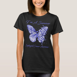Butterfly I’m A Survivor Esophageal Cancer T-Shirt