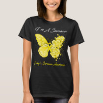 Butterfly I’m A Survivor Ewing's Sarcoma Awareness T-Shirt