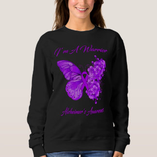 Butterfly I’m A Warrior Alzheimer's Awareness Sweatshirt