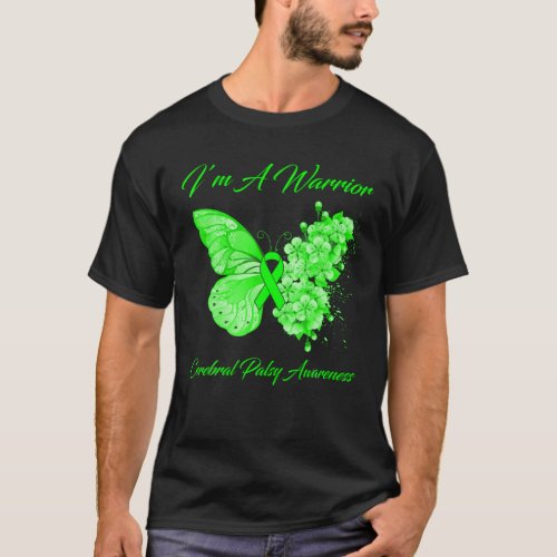 Butterfly IM A Warrior Cerebral Palsy Awareness T_Shirt