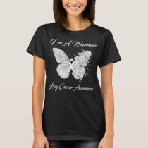 Butterfly I’m A Warrior Lung Cancer Awareness T-Shirt