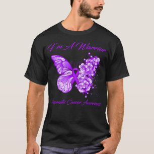 Butterfly I’m A Warrior Pancreatic Cancer Awarenes T-Shirt