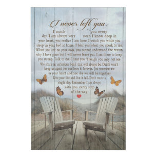 Butterfly I Never Left You Memorial Gifts Faux Canvas Print