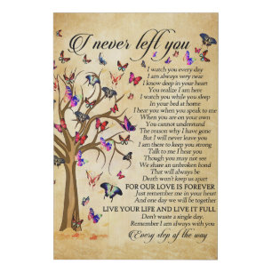 Butterfly I Never Left You Memorial Gifts Faux Canvas Print