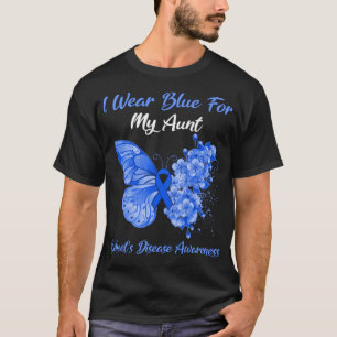Butterfly I Wear Blue For Child Abuse Awareness T-Shirt