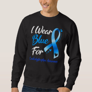 Butterfly I Wear Blue For Leukodystrophies Awarene Sweatshirt