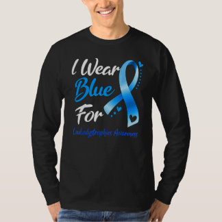 Butterfly I Wear Blue For Leukodystrophies Awarene T-Shirt