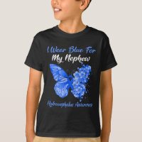 Butterfly I Wear Blue For My Nephew Hydrocephalus