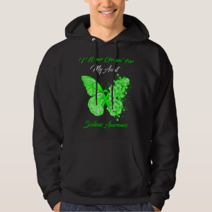Butterfly I Wear Green For My Aunt Scoliosis Aware Hoodie