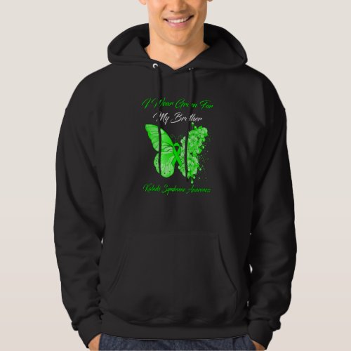 Butterfly I Wear Green For My Brother Kabuki Syndr Hoodie