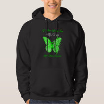 Butterfly I Wear Green For My Cousin Lyme Disease  Hoodie