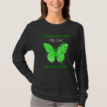 Butterfly I Wear Green For My Dad Lyme Disease Awa T-Shirt