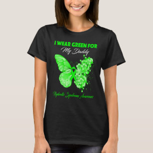 Butterfly I Wear Green For My Daddy Nephrotic Synd T-Shirt
