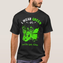 Butterfly I Wear Green For Spinal Cord Injury Awar T-Shirt