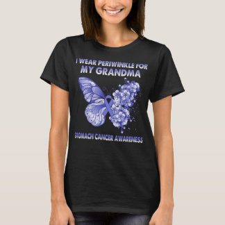 Butterfly I Wear Periwinkle For My Grandma Stomach T-Shirt