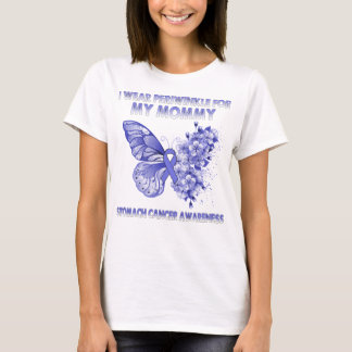 Butterfly I Wear Periwinkle For My Mom Stomach Can T-Shirt