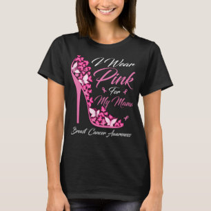 Butterfly I Wear Pink For My Mama Breast Cancer  T-Shirt
