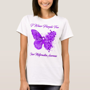 Butterfly I Wear Purple For Chiari Malformation T-Shirt