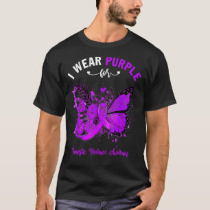 Butterfly I Wear Purple For Domestic Violence Awar T-Shirt