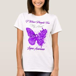 Butterfly I Wear Purple For My Aunt Lupus T-Shirt