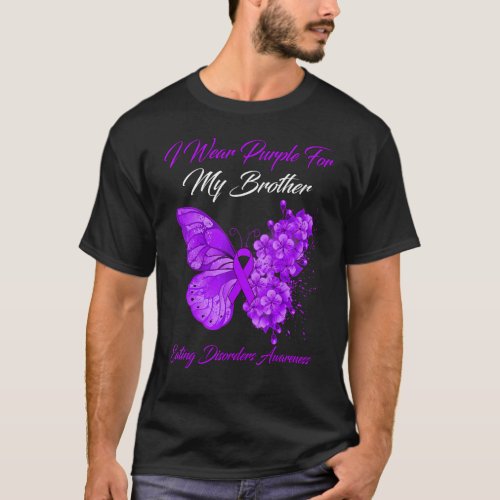 Butterfly I Wear Purple For My Brother Eating Diso T_Shirt