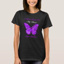 Butterfly I Wear Purple For My Mama Lupus Awarenes T-Shirt