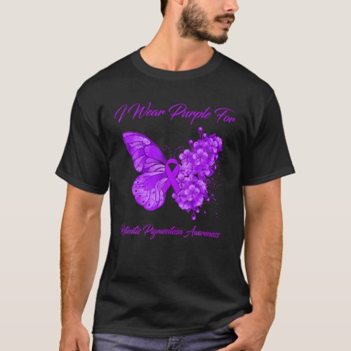 Butterfly I Wear Purple For Retinitis Pigmentosa A T_Shirt