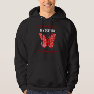 Butterfly I Wear Red For My Sister Brain Aneurysm Hoodie