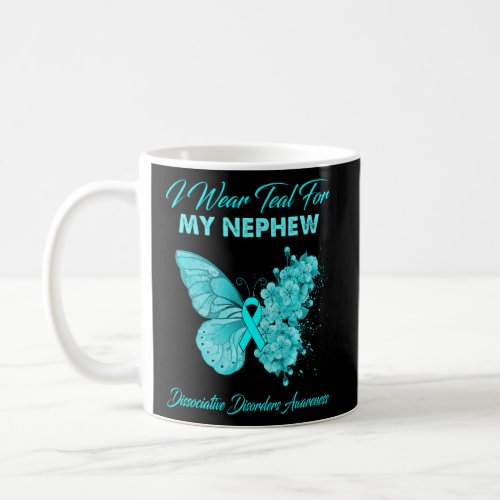 Butterfly I Wear Teal For My Nephew Dissociative D Coffee Mug