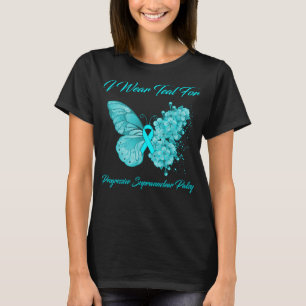 Butterfly I Wear Teal For Progressive Supranuclear T-Shirt
