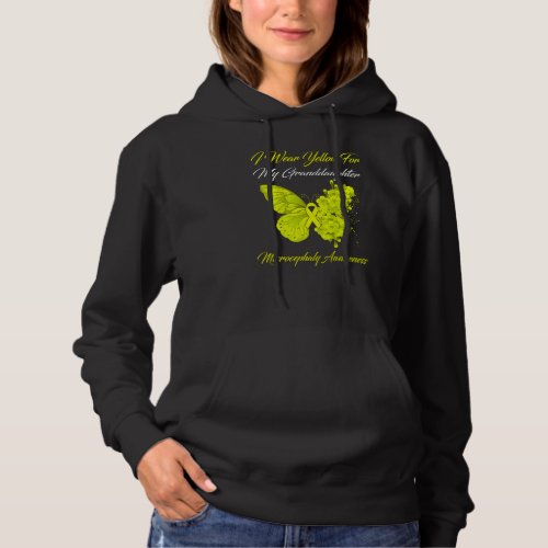 Butterfly I Wear Yellow For My Granddaughter Micro Hoodie
