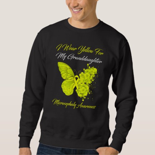 Butterfly I Wear Yellow For My Granddaughter Micro Sweatshirt