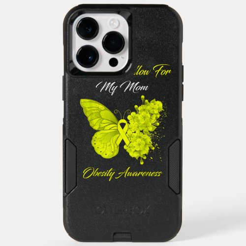 Butterfly I Wear Yellow For My Mom Obesity Awarene OtterBox iPhone 14 Pro Max Case