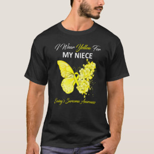 Butterfly I Wear Yellow For My Niece Ewing's Sarco T-Shirt