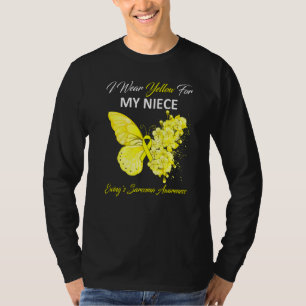 Butterfly I Wear Yellow For My Niece Ewing's Sarco T-Shirt