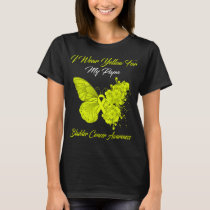 Butterfly I Wear Yellow For My Papa Bladder Cancer T-Shirt