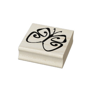 butterfly illustration art stamp
