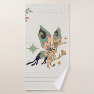 Butterfly Illustration, Fairy Inspired Art Bath Towel Set